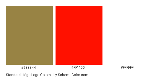 Standard Liège Logo - Color scheme palette thumbnail - #988344 #ff1100 #ffffff 