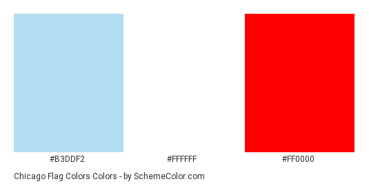 Chicago Flag Colors - Color scheme palette thumbnail - #B3DDF2 #FFFFFF #FF0000 