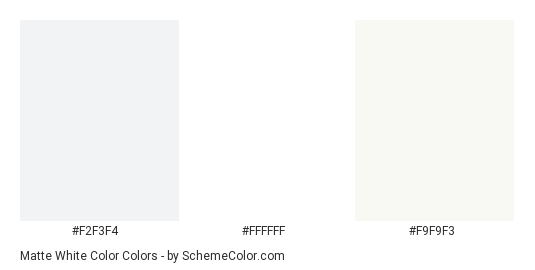 Matte White Color - Color scheme palette thumbnail - #F2F3F4 #ffffff #F9F9F3 