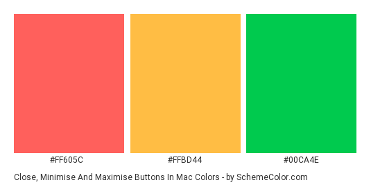 Close, Minimise And Maximise Buttons In Mac Color Scheme » Green »  Schemecolor.Com