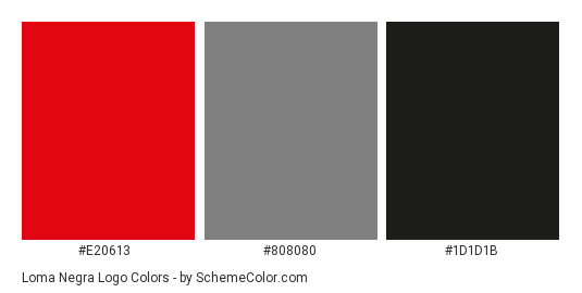 Loma Negra Logo - Color scheme palette thumbnail - #e20613 #808080 #1d1d1b 