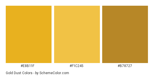 Gold Dust - Color scheme palette thumbnail - #e8b11f #f1c245 #b78727 