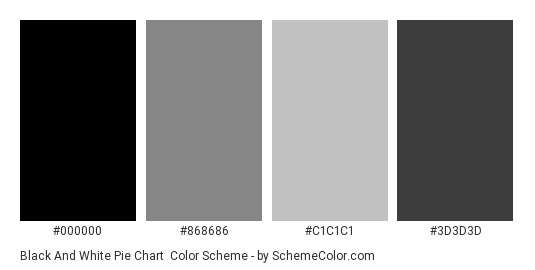 Black And White Pie Chart Color Scheme » Black » SchemeColor.com