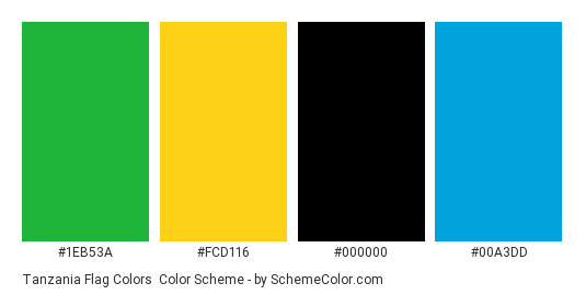 Tanzania Flag Colors » Country Flags »