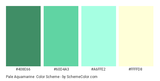 Pale Aquamarine Color Scheme » SchemeColor.com