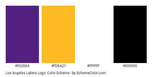 Los Angeles Lakers Logo Color Scheme » Black » Schemecolor.Com