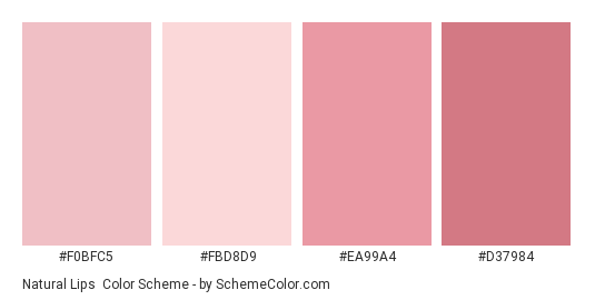 Natural Lips Color Scheme » Pink » SchemeColor.com