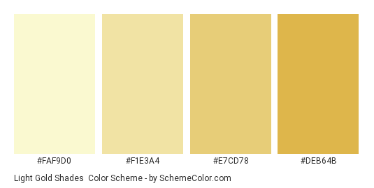 Gold Shades Color Scheme » Yellow » SchemeColor.com