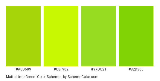 Lime Green Color Palette