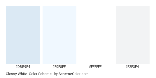 Glossy White - Color scheme palette thumbnail - #dbe9f4 #f0f8ff #ffffff #f2f3f4 