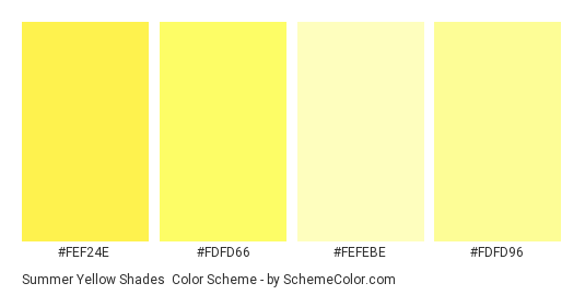 Summer Yellow Shades Color Scheme » Monochromatic SchemeColor.com