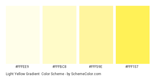 Light Yellow Gradient Color Scheme Monochromatic SchemeColor.com