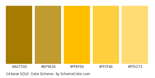 24 Karat GOLD Color Scheme » Gold » SchemeColor.com