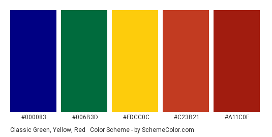 Classic Green, Yellow, Red & Blue Color Scheme » Blue » SchemeColor.com
