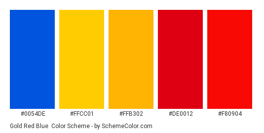 Gold Red Scheme » Blue » SchemeColor.com