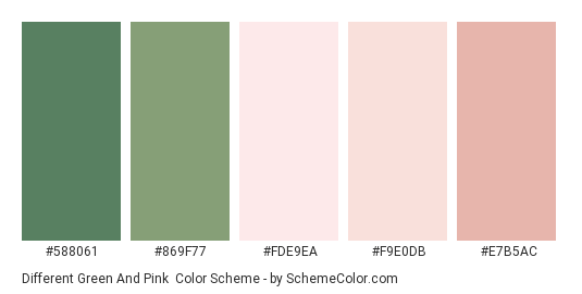 Different Green And Pink Color Scheme » Green » Schemecolor.Com