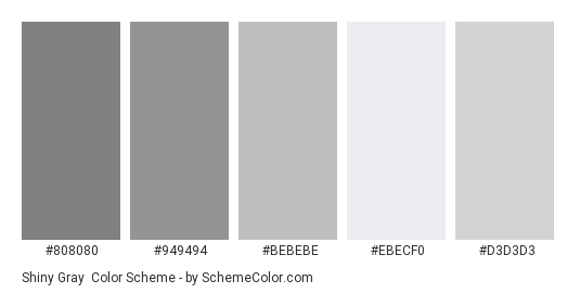 Merchandising eksil Procent Shiny Gray Color Scheme » Gray » SchemeColor.com