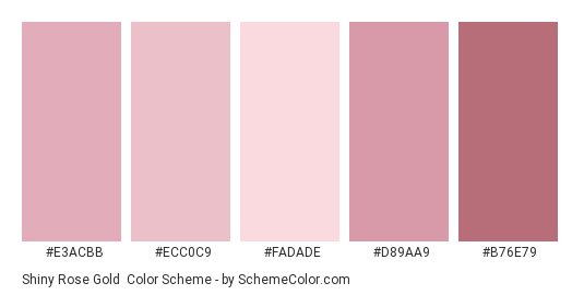 Shiny Rose Gold Color Scheme » Pink » SchemeColor.com