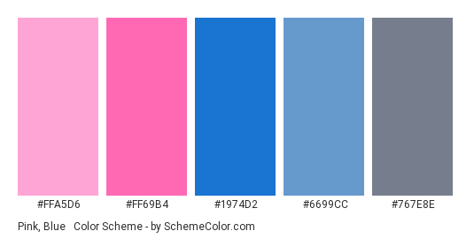 Pink, Blue & Gray Color Scheme » Blue »