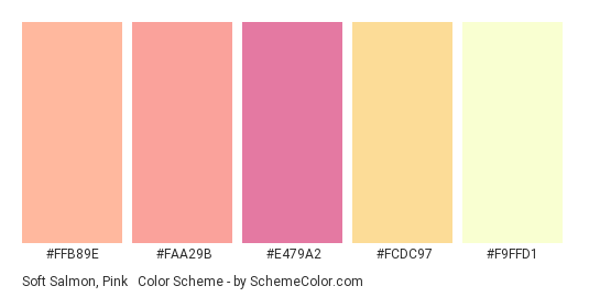 Soft Salmon, Pink & Yellow Color Scheme » Pastel »