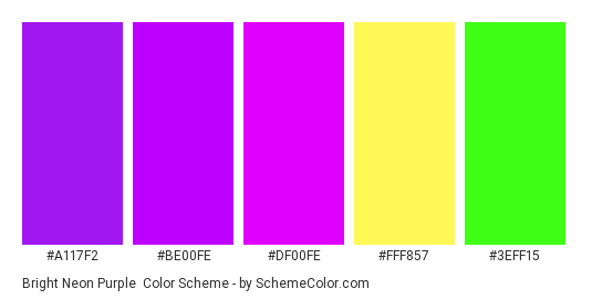 Bright Neon Purple Color Scheme » Bright »