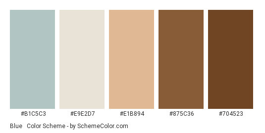 color codes, brown / blue Color Palette