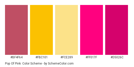 Pop Of Pink Color Scheme Bright Schemecolor Com