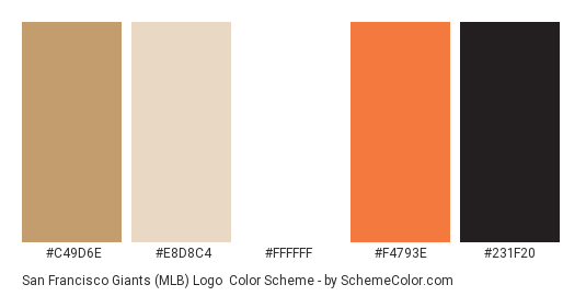 San Francisco Giants (MLB) Logo Color Scheme » Brand and Logo »