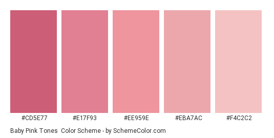 Baby Pink Tones Color Scheme » Pink » SchemeColor.com