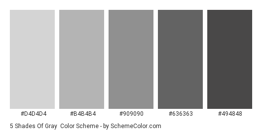 5 Shades Of Gray Color Scheme » Gray » SchemeColor.com