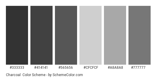 Charcoal Color Scheme » Gray » SchemeColor.com