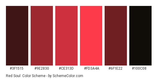 Red Soul Color Scheme » SchemeColor.com