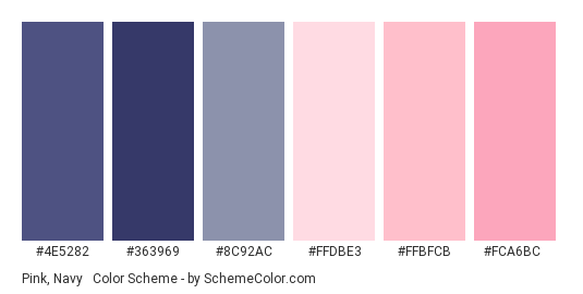 Pink, Navy & Grey Color Scheme » Blue »