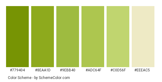 Green Inside Of Kiwi Color Scheme » Green » SchemeColor.com