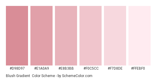 Blush Gradient Color Scheme » Pink » SchemeColor.com