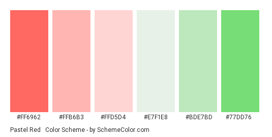 Pastel Red & Green Color Scheme » Green » 
