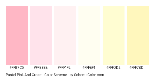 Pastel Pink And Cream Color Scheme Cream Schemecolor Com