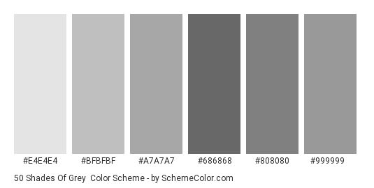 gráfico Refinar Juntar 50 Shades Of Grey Color Scheme » Gray » SchemeColor.com