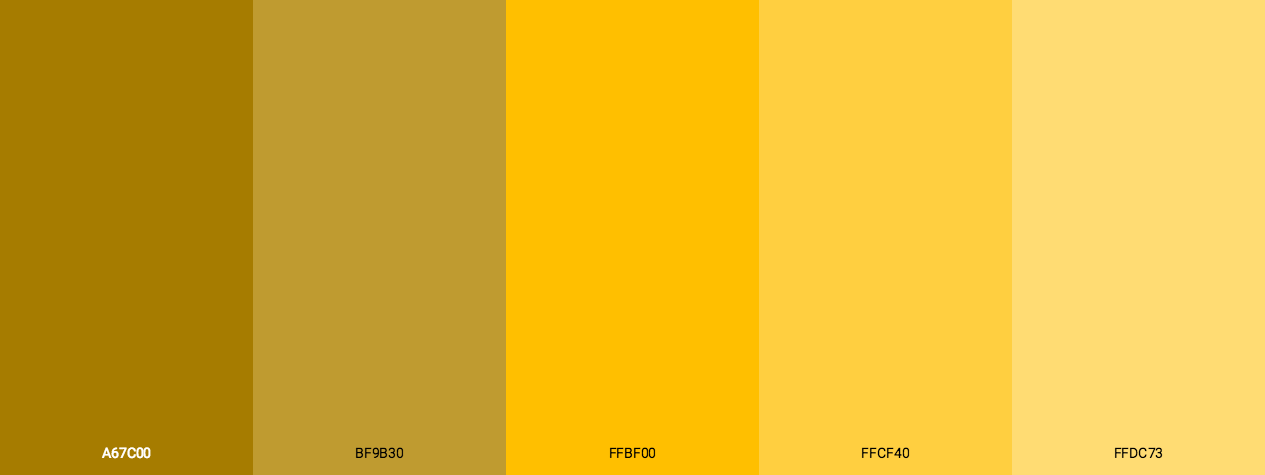 Golden Color Chart