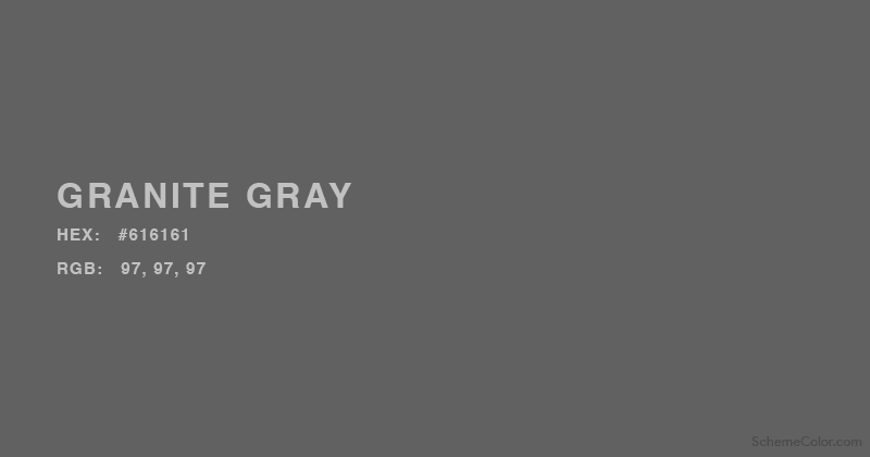 Granite Gray color - Hex:   #616161