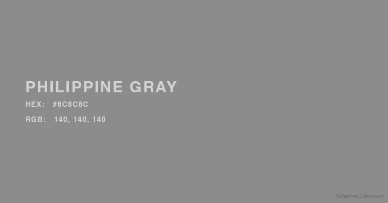 Philippine Gray color - Hex:   #8C8C8C