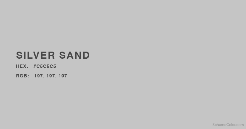 Silver Sand color - Hex:   #C5C5C5