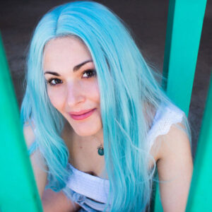 A Woman with Blue Hair - Image