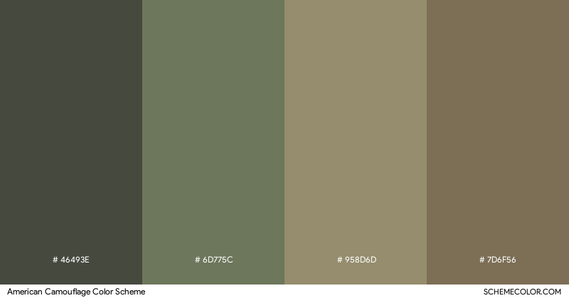 American Camouflage color scheme