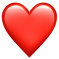 Apple Red Heart Emoji