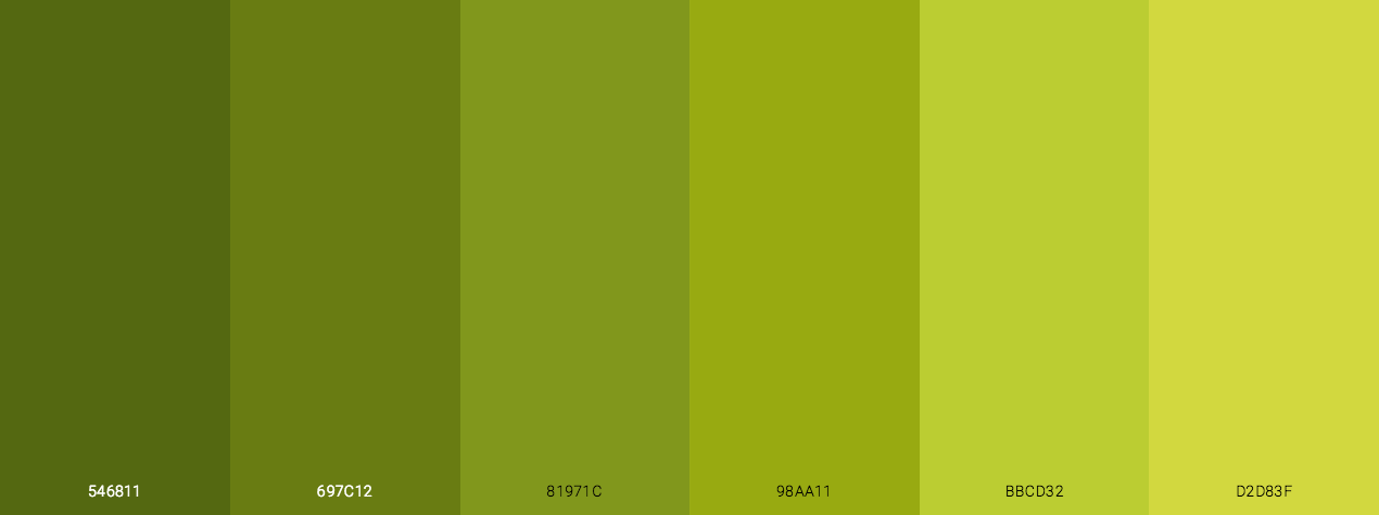 Autumn Greens Monochromatic Color Scheme