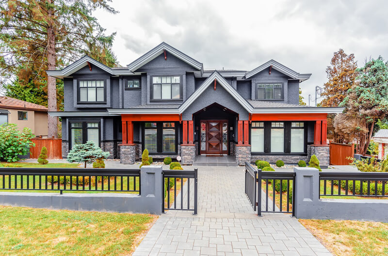 Beautiful Gray And Red House Color Scheme » House Exterior 
