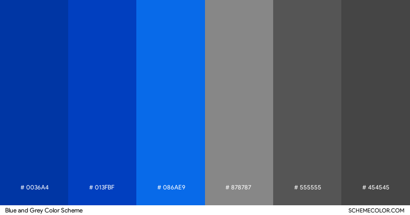 Blue and Grey color scheme