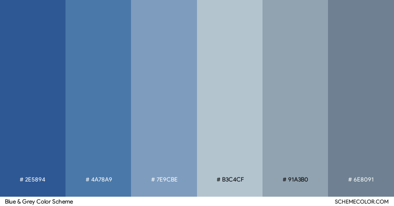Blue & Grey color scheme