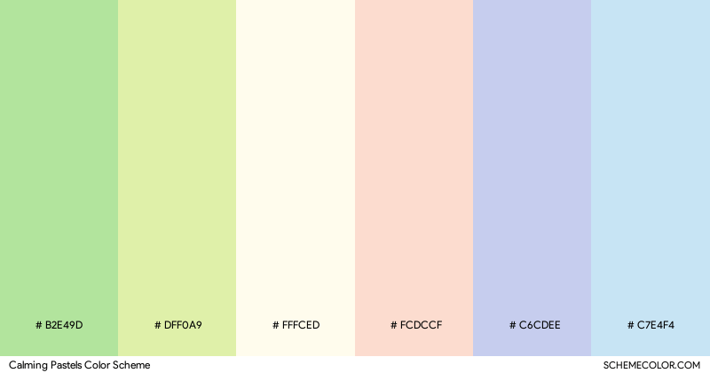 Calming Pastels color scheme